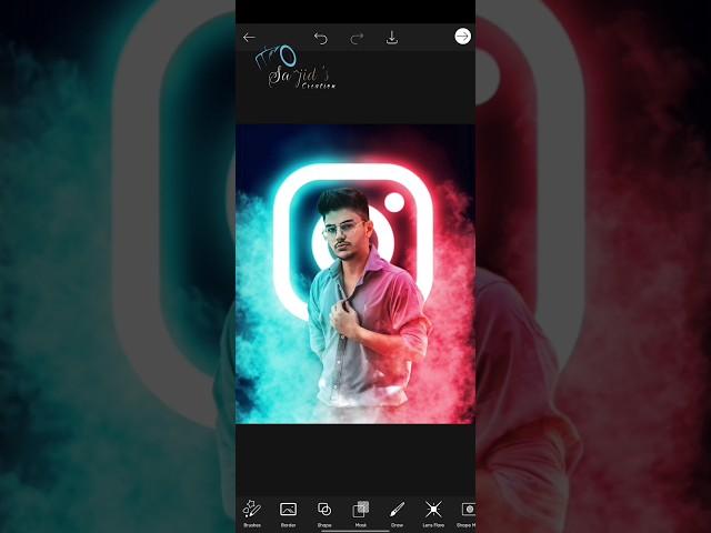 Creative Instagram Smoke Photo Edit Tutorial  Please Support #picsart #instagram #edit