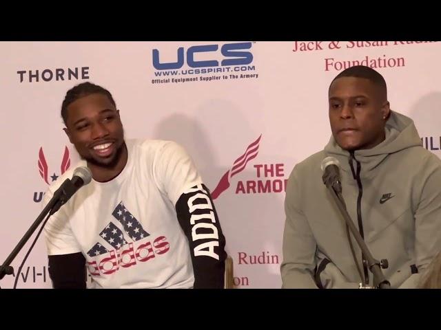 Noah Lyles "Hey Trayvon (Bromell) how was Tokyo?" 2022 Millrose Games Press Conference