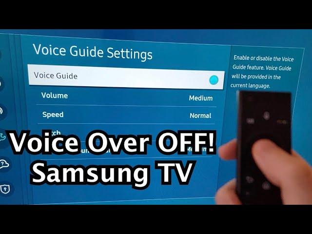 How to Turn Off Voice Guide on Samsung Smart TV!