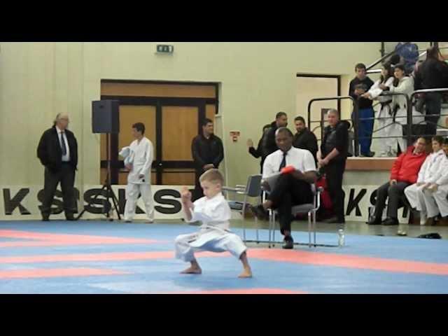 Mayorov Dmitry 5 years old. 1st place karate freestyle kata. Malta 2012