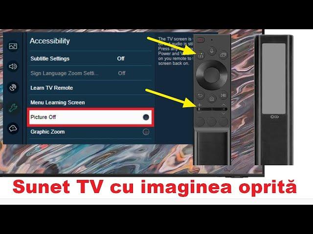 Sunet cu imaginea oprită la TV