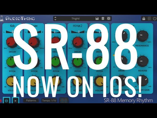 AudioThing SR-88 Memory Rhythm Drum Machine // Now on iOS! // Walkthrough & Review