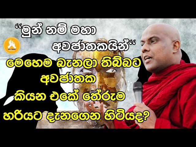 'මුන් නම් මහා අවජාතයින්' මෙහෙම බැනලා තිබ්බට මේකෙ තෙරුම දැනගෙන හිටියද?|galigamuwe gnanadeepa thero