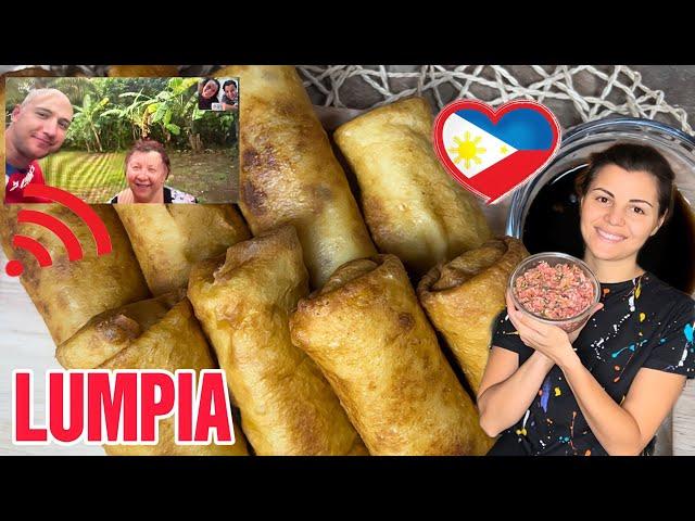 MY NEW FAVORITE FILIPINO DISH IS-  LUMPIA🫔/ Mom Ira misses her sister in the Philippines️