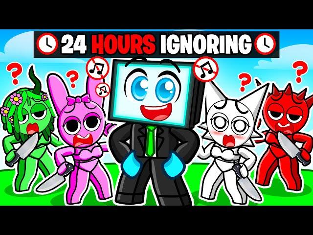 Blocky Ignored SPRUNKI GIRLS For 24 Hours...