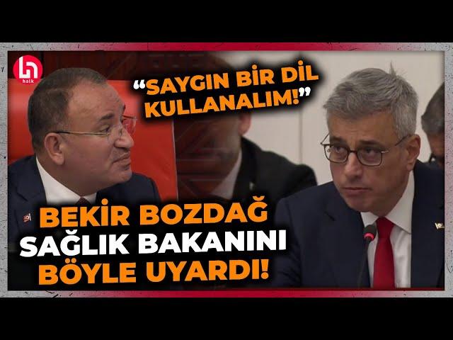 Meclis'te gergin anlar! Bekir Bozdağ'dan Sağlık Bakanı Memişoğlu'na uyarı üstüne uyarı!