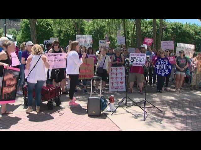 Pro-life, pro-choice groups clash in protest uptown