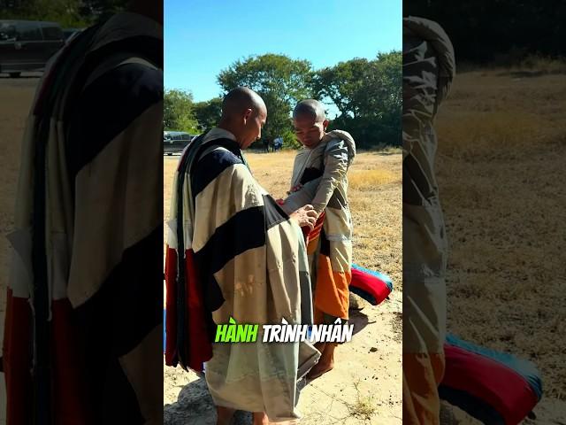 Journey of Compassion: Thay Minh Tue Adjusts the Robe f #hoatubi #thichminhtue #videoviral