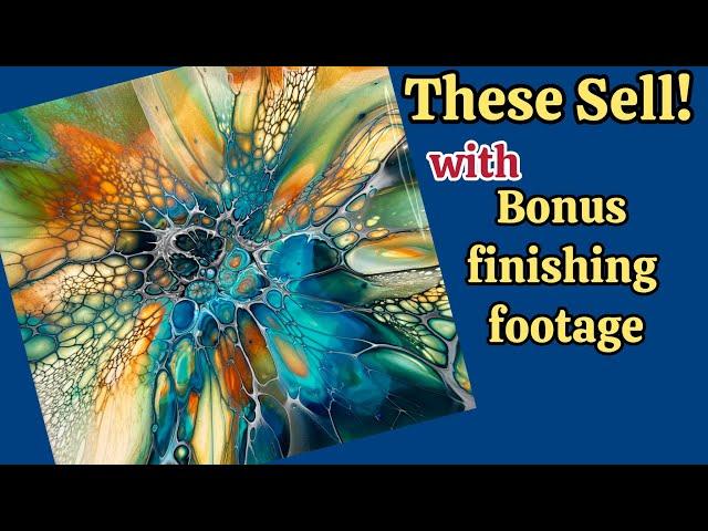 417. Coasters Sell! Acrylic Paint Tutorial w/ Bonus Footage, Fluid Art for Beginners