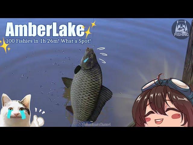 (Russian Fishing 4) Amber Lake on Steroid! 100 Fishie with Mulberry Corn