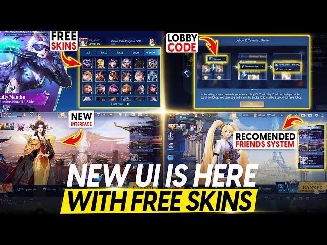NEW UI IS HERE WITH A BUNCH OF FREE SKINS AND REWARDS!