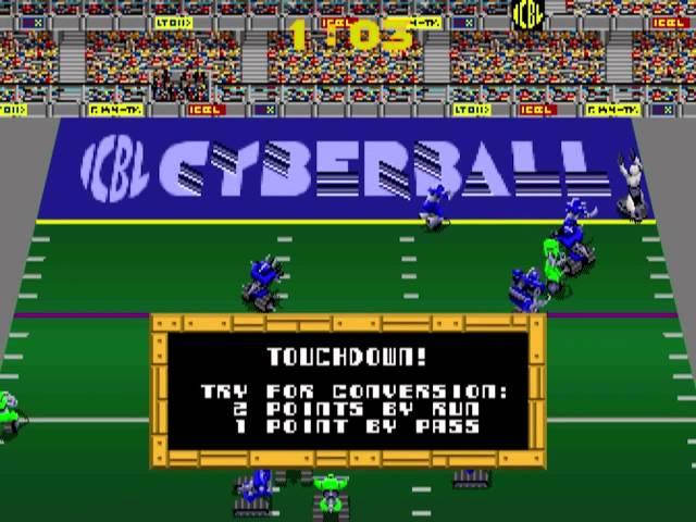 Atari Cyberball Tutorial Part 1 special teams, general offense Tournament Cyberball 2072 MAME