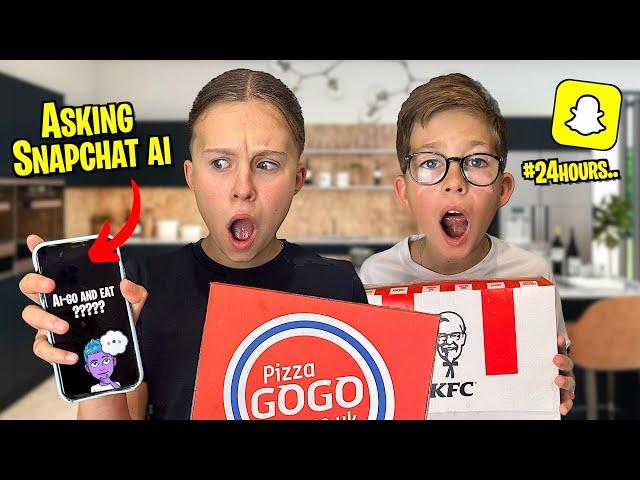 Letting SNAPCHAT Ai Decide My FOOD for 24 HOURS! *LILLY'S SHOPPING HAUL*