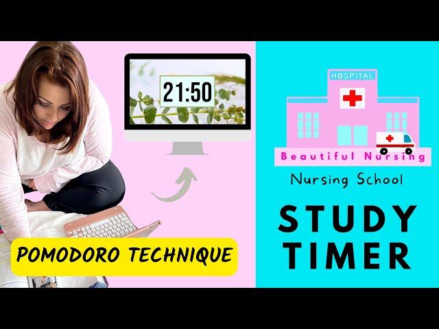 Nursing School Study with Me | Pomodoro Technique | 25:5 Method 