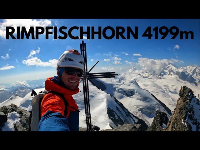 Rimpfischhorn 4199m // Solo Hochtour auf einen einsamen Viertausender in den Walliser Alpen (2020)