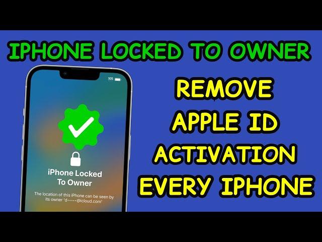 iPhone Locked To Owner Fix Permanently Without Computer  ! How To Unlock Disable iPhone 5/6/7/8/X/11