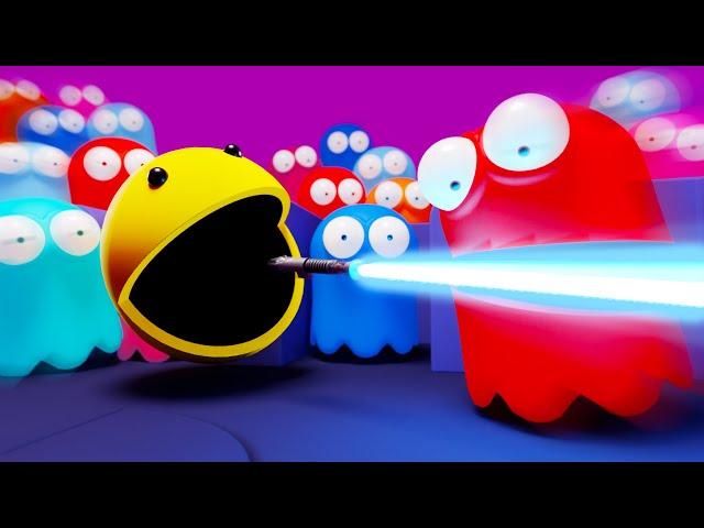 Pac-man Weaponized! LIGHTSABER!