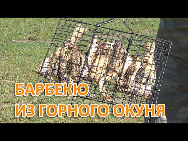 Барбекю из горного окуня. Едим на рыбалке!