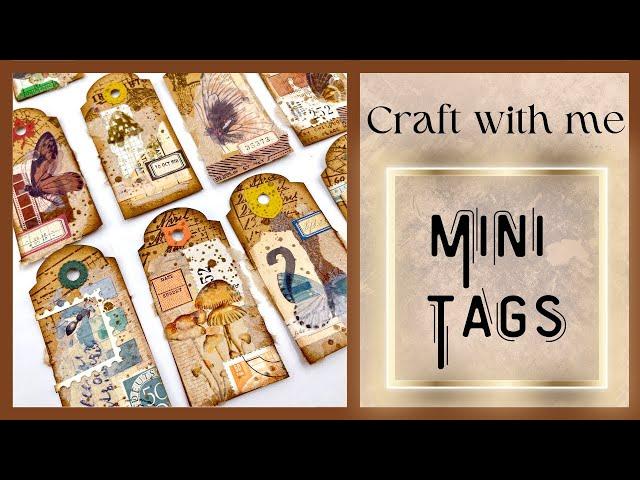 CRAFT WITH ME - MAKING MINI TAGS - JUNKJOURNAL IDEA - #papercraft #scrapbooking #junkjournalideas