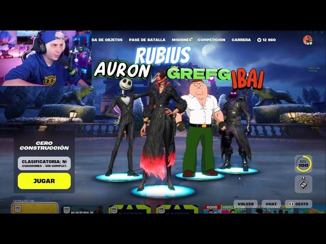 RUBIUS, AURON, IBAI y GREFG juegan SQUADS en FORTNITE - CAPITULO 5 🫨  || DIRECTO 3/12/2023