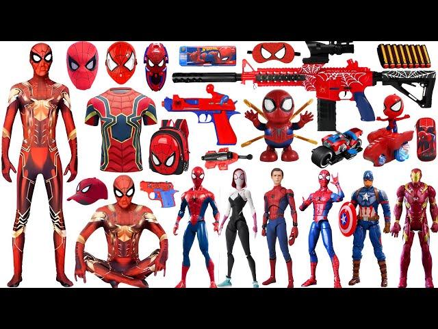 Marvel Spider-Man series unbox, popular Spider-Man action dolls, Marvel popular electric toy guns