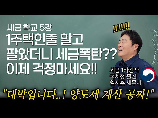 "3분만에 1세대 1주택, 양도세까지 자동으로 판정! 그런데 공짜!!" 1세대 1주택 비과세의 모든것을 국세청 출신 세무사가 시원하게 공개합니다. [세금학교 5강]