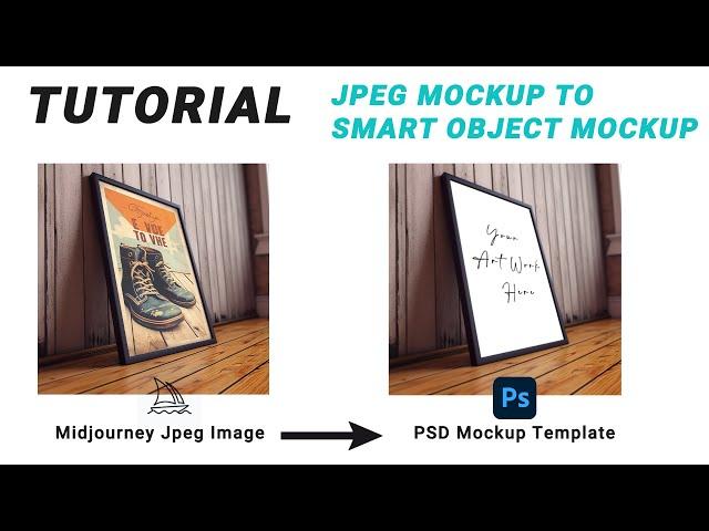 How to Create Smart Object Mockup Template in Photoshop | Wall Art Mockup Template Tutorial