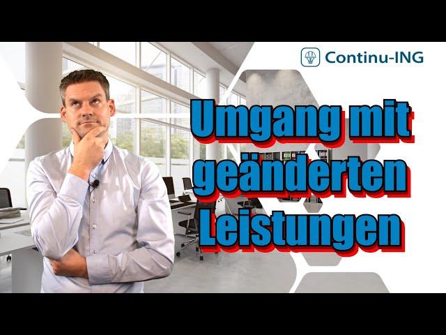 Umgang mit geänderten Leistungen