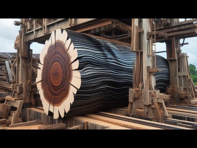 The dangerous black teak sawmill is full of beauty