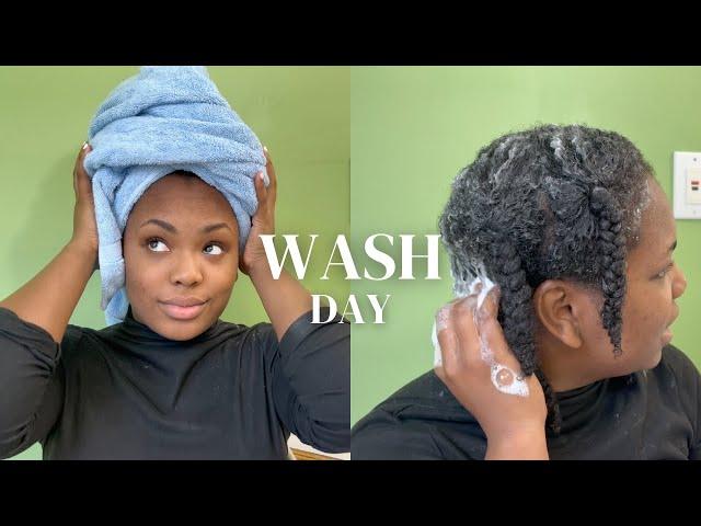 trying a NEW WASH DAY ROUTINE technique on 4C natural hair ft. CURLS hair under there collection