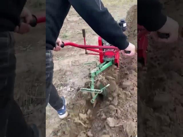 How to plough a small field easily with Mini Plough diesel engine