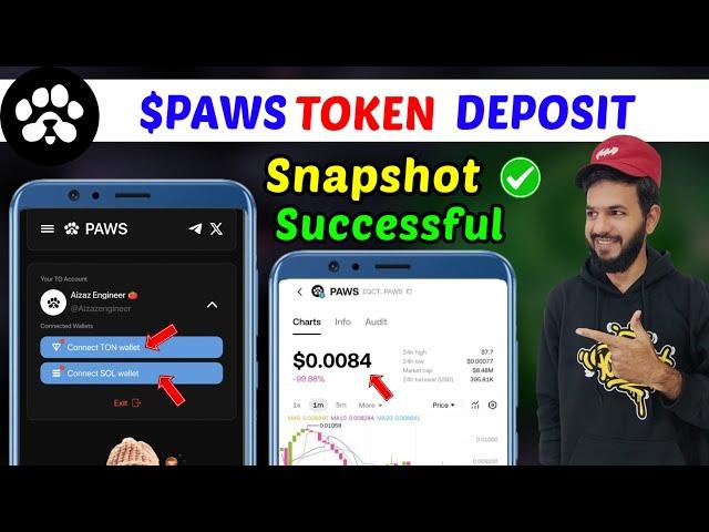 Paws Token Withdrawal & Deposit | Paws Tonkeeper Connect & Panthom Connect | Paws Listing Snapshot