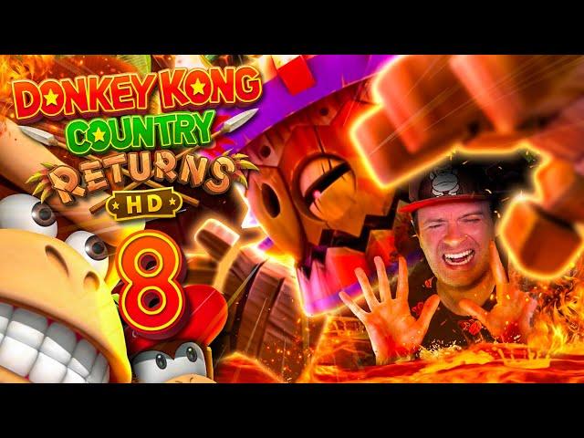 DONKEY KONG COUNTRY RETURNS HD  #8: World 8 Vulkan, Großer Tiki Final Boss & All Endings