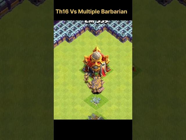 Town Hall 16 VS 200 Barbarian ||Clash of clan||#shorts #coc #viralshort #clashofclans #supercell