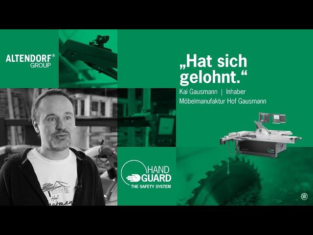 Statement Inhaber Möbelmanufaktur Kai Gausmann zur Altendorf HAND GUARD