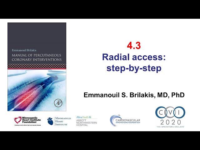 4.3 Radial artery access: step-by-step - Manual of PCI