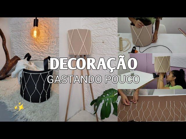 DIY : LUMINARIA TRIPE | CACHEPO DE MACRAME | GASTANDO POUCO