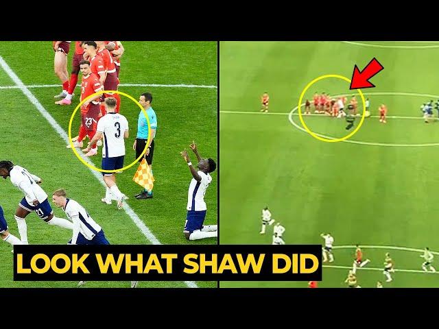 Luke Shaw's classy reaction after not celebrating with England teammates to console Swiss players