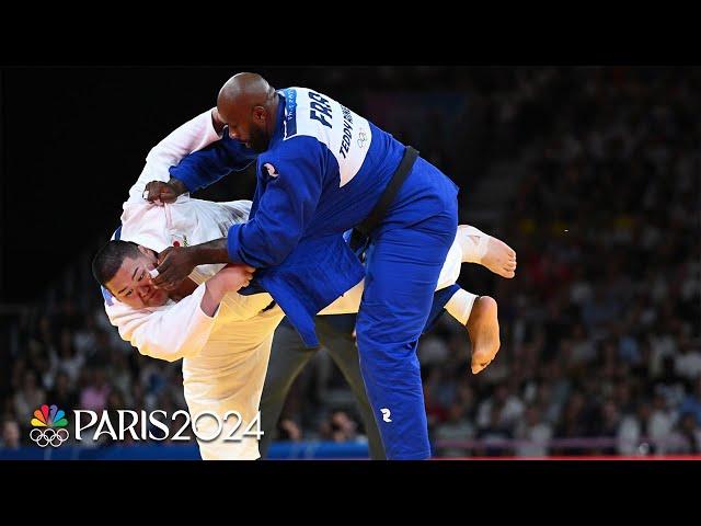 Teddy Riner wins France the judo mixed team gold in front of ELECTRIC crowd | Paris Olympics