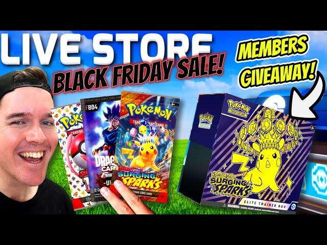 [LIVE]  BLACK FRIDAY! Surging Sparks | Dragon Ball FB04 | GIVEAWAYS! Live TCG Store