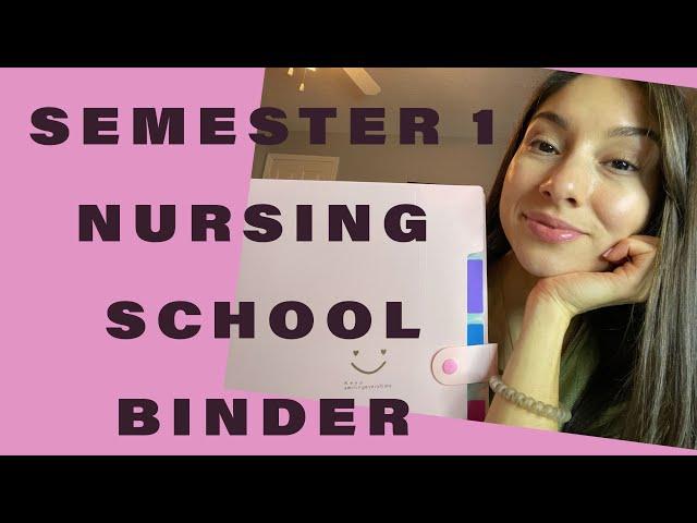 ORGANIZE YOUR NURSING SCHOOL BINDER | MY SEMESTER 1 SET UP