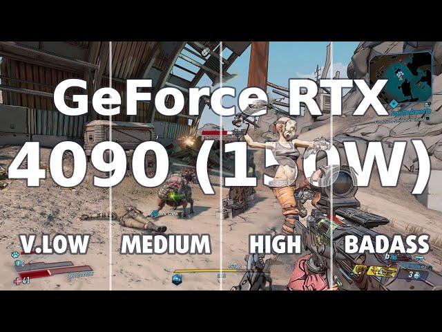  NVIDIA GeForce RTX 4090 [Laptop, 150W] - Borderlands 3 gameplay benchmarks (1080p)