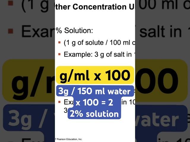 How to Calculate % Solution - biology and chemistry  #solutions #chemistry #college