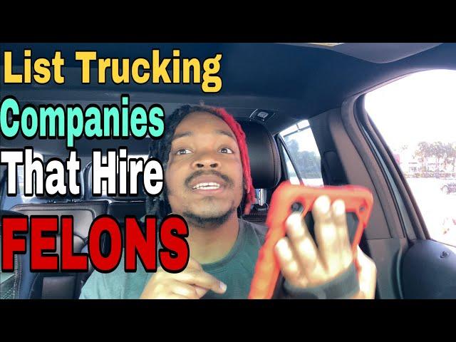 Trucking Companies That Hire Felons With No Experience #trucking #companies #felons