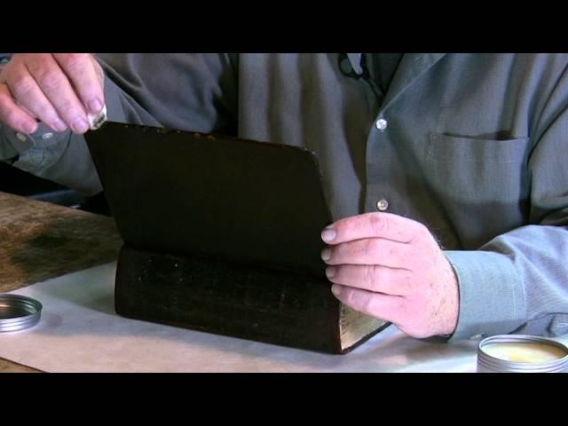 Bookbinders Dressing - Leather care tips and instruction.