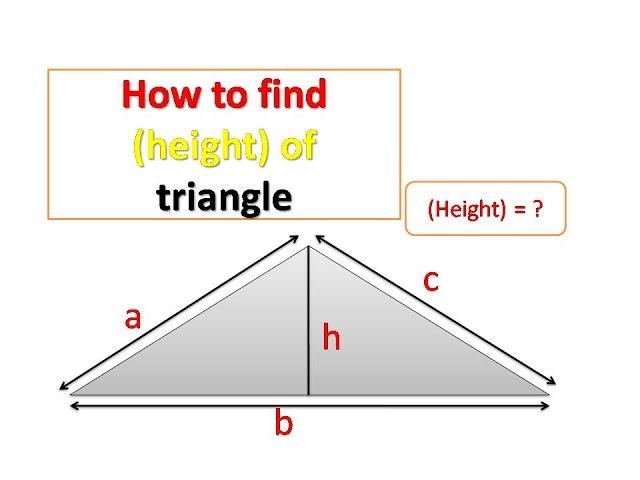 How to find the (height) of a triangle