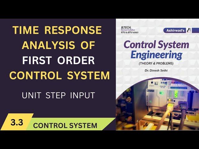 Lec -3.3 Time response of first order with unit step input, #controlsystem , #rtuwallah