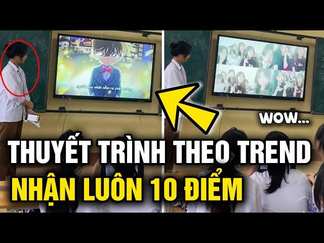 Nhóm nữ sinh có bài 'THUYẾT TRÌNH' thú vị, nhận luôn '10 ĐIỂM' | Tin 5s