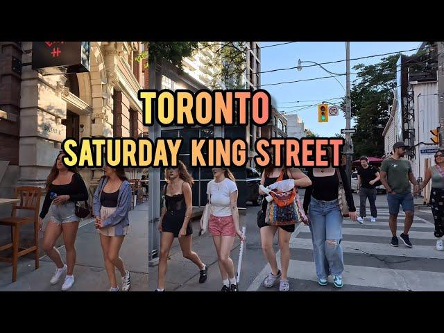 Toronto Saturday Downtown, King Street  Walking Tour Toronto Canada 4K