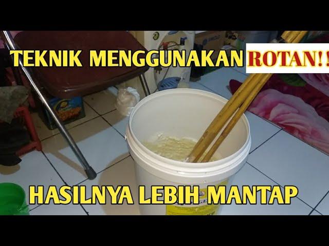 CARA MEMBUAT ADONAN MARTABAK MANIS || teknik menggunakan rotan